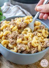 Add the onions, and garlic and cook until softened, 3 to 4 minutes. Instant Pot Cheesy Turkey Burger Macaroni Dash Of Herbs