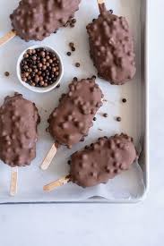 Rocky Road Ice Cream Pops Recipe With Images Ice Cream Pops Desserts Popsicle Recipes