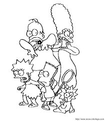The family simpsons consists of five members: Mon Coloriage Simpsons Family Coloring Pages Cartoon Coloring Pages Coloring Books