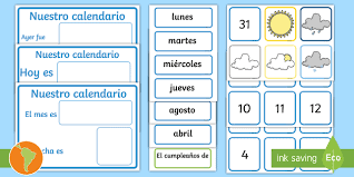 Ver más ideas sobre calendario preescolar, etiquetas preescolares, dibujo de escuela. Posters El Calendario Diario Y El Tiempo Teacher Made