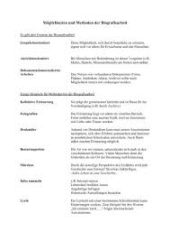Biographie (griechisch, „lebensbeschreibung), die aufzeichnung des äußeren lebenswegs und der inneren entwicklung einer person unter einbeziehung ihrer werke und leistungen und ihrer beziehungen zu zeitgenossen sowie ihrer stellung innerhalb des geschichtsverlaufs. Moglichkeiten Und Methoden Der Biografiearbeit