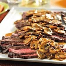 If you buy a fresh flank steak and freeze it to make this dish later on, remove the meat from its packaging and fold it in half or thirds before freezing it in a sealed plastic bag. London Broil W Mushroom Gravy Pressure Cooker Flank Steak Recipes London Broil Recipes Recipes