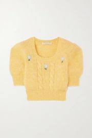 Knitted jumpers at farfetch feature understated designs that are vibrantly hued or experimentally textured, while muted tones are revived by intarsia prints and lively patterns. Wornontv Sunny S Yellow Floral Embroidered Sweater On The View Sunny Hostin Clothes And Wardrobe From Tv