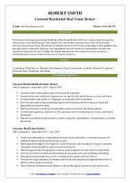 I'm a driven real estate sales agent with three years experience in the real estate industry and a background in sales and marketing. Real Estate Broker Resume Samples Qwikresume