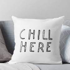 Chill Here Throw Pillow By Glowinup Shop In 2021 Pillows Cute Bedroom Decor Chill Room