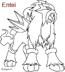 Entei Line Art Free By Mrsfroqueen On Deviantart