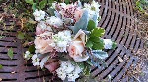 Small bunch faux peony & lambs ear. Vintage Lambs Ear Bouquet Alfa Flower Wedding Shop