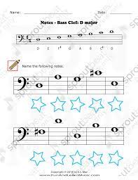 Bass Clef D3 D4 Music Worksheets Music Writing Bass Clef Notes