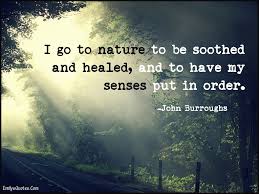i go to nature to be soothed and healed and to have jardin extraordinaire et lieux