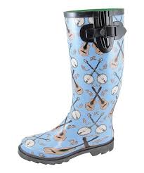 Smoky Mountain Boots Light Blue Banjo Rubber Rain Boot Women
