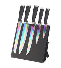 Knife Set Rainbow Kitchen Iridescent Iridescent Decor
