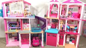 4.5 tall w/blonde hair, kelly wears a glittery pink top, shorts, slippers, toilet that makes flushing sounds when you pull lever on side (toilet approx. Barbie Dream House Vs Kidkraft Dollhouse Thetoytree Net