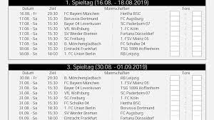 Seite wählen startseite spieltage bundesliga tabelle vereine. Der Bundesliga Spielplan 2019 20 Als Pdf Kostenlos Zum Download Und Drucken Sportbuzzer De