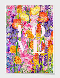 Download seamless pattern with beautiful floral for free. Love Floral Words Art Print Charlotte Hogg Studio