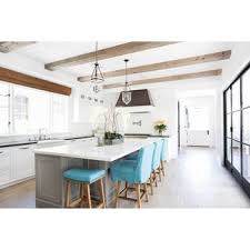 Gorgeous kitchen features white cabinets paired with white marble countertops and a white subway tiled backsplash. Stools For Kitchen Island You Ll Love In 2021 Visualhunt