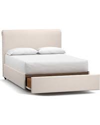 It comes with metal slats that provide strong support for your memory foam/latex or spring mattress. Amazing Deals On Tamsen Upholstered Square Headboard With Footboard Storage Platform Bed Pewter Nailheads Queen Performance Twill Cream