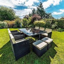 Choose from a range of sets, sizes and colours, there's a rattan cube set. Cube Rattan Table Chairs Black Cubed Rattan Garden Furniture Set Uk