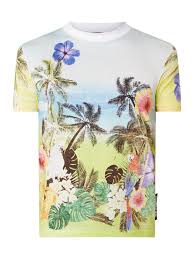 T shirt muster färben produkte sind am beliebtesten in north america, western europe, und south america. Versace Jeans Couture T Shirt Mit Allover Muster In Weiss Online Kaufen 1024153 P C Online Shop