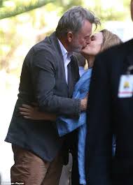 Alan grant in the jurassic park films, dr. Married Actor Sam Neill Offers A Woman A Friendly Kiss In Brisbane Sam Neill Sam Lucky Ladies