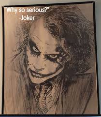 Of all the portraits that I draw, the Joker is the one that I keep coming  back to.