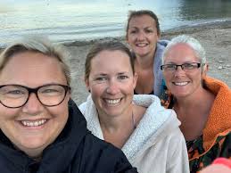 Fabulous sea swim at 7am this morning at Cleethorpes! Water is so warm at  the moment. Thanks Marion for the invite and the cuppa afterwards! Can't  wait to do it again!