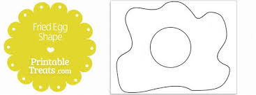 Download or print this amazing coloring page: Printable Fried Egg Shape Template Shape Templates Egg Shape Templates Printable Free
