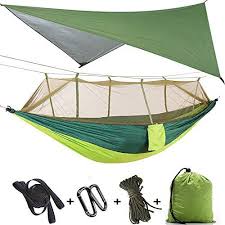 Hammock with mosquito net tent. Ultralight Portable Nylon Camping Hammock Mosquito Net With Rain Fly Tent Tarp Schlafausrustung Hangematten
