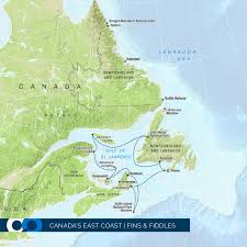 The total population of this region is about 23,946,177 in 2016, or about 70% of canada's population. Map Of Eastern Canada Traveled By One Ocean Expeditions On Their Fins Fiddles Voyage East Canada Eastern Canada Travel East Coast
