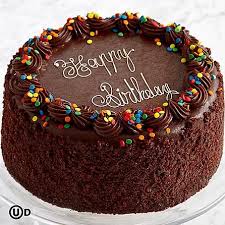 Three Layer Chocolate Happy Birthday Cake Happy Birthday Cake Images Happy Birthday Cakes Birthday Cake Chocolate