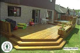 We offer simple deck plans and designs for any possible type of house configuration. Deck Plan 2t0053 Diy Deck Plans