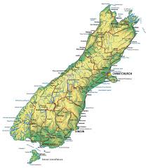 South Island Map Lieux A Visiter Lieux