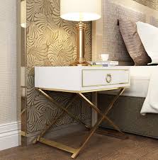 Modern Iron Casting Golden Nightstand Coffee Sofa End Bedside Table Bedroom Furniture Luxury Bedstand Cabinet White Black Nightstands Aliexpress
