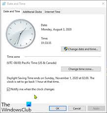 Daylight Savings Time Dst Does Not Update Internet Time Daylight Savings Time Daylight Savings
