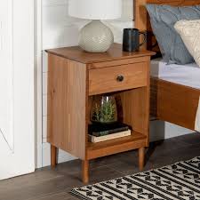 Mercury Row Lafave 1 Drawer Nightstand Reviews Wayfair Wood Nightstand Wood Bedside Table Upholstered Platform Bed