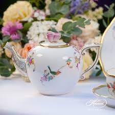 Tea Set For 1 Person Mediterranean Garden Herend Experts Mini Tea Set Tea Set Fine China Tea Set