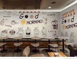 Online Shop 3d Mural Photo Wallpaper Art Wall Decor Personalize Large Murals Restaurant Coffe Wall Art Decor Coffee Shop Design Cafe Interior Design