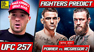 Mcgregor ii conor mcgregor, tko, r1 poirier is one of my favorite fighters, his fights are fun to watch and he is a person with a big heart always helping his community through his foundation. Fighters Predict Conor Mcgregor Vs Dustin Poirier 2 Ufc 257 Youtube