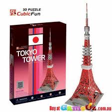 Tokyo Tower 59 Pc Cubicfun 3d Puzzle Tokyo Tower 3d Puzzles Tokyo