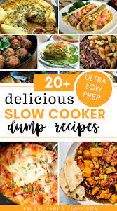 20 Low And No Preparation Slow Cooker Recipes A Dump Dash Collection In 2020 Fast Crockpot Meals Dump Meals Slow Cooker Recipes