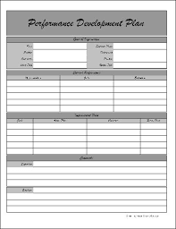 Free Fancy Wide Row Performance Development Plan from Formville