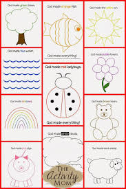 Learning about the days of creation helps children build a strong foundation in a biblical worldview that they will carry with them for the rest of their lives. Pin On Bible Coloring Pages