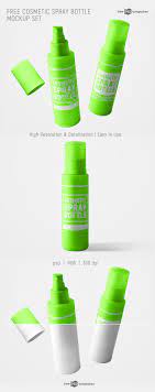 Download Free Cosmetic Spray Bottle Mockup Set Free Psd Templates