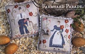 Stitch count for miniature hoop accent piece: Farmyard Parade With Thy Needle Thread Cross Stitch Pattern Kreuzstickerei
