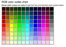 Sample Html Color Code Chart Html Green Colors Html Colors