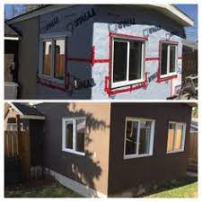 Pwith 35 years as a respected edmonton business, m.g. Stucco Repair Before After Alta Exterior Ltd Edmonton Ab
