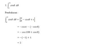Integral trigonometri adalah hasil kebalikan dari turunan trigonometri. Soal Soal Dan Pembahasan Integral Tentu