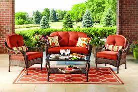 Better Homes Gardens Azalea Ridge Outdoor Conversation Set With Orange Cushions Walmart Com In 2021 Beautiful Outdoor Furniture Garden Patio Furniture Better Homes And Garden