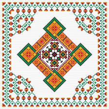 Counted cross stitch patterns to download, for stitching cushion covers. Ann Logan 10 Free Patterns Online Cushion Cover 3426