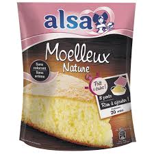 Beurrer un moule rond.verser le yaourt dans un saladier et ajouter dans l'ordre en mélangeant bien avec une cuillère en bois : Preparation Gateau Moelleux Nature Alsa Le Sachet De 500 G A Prix Carrefour