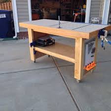 Hybrid Workbench Assembly Table Made Mostly From Oak Includes Pine And Mdf Includes Kreg Klamp Vise Kreg Table Kl Assembly Table Workbench Workbench Table